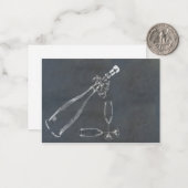 Carte De Correspondance Saupoudrer le liège de champagne (Devant/Arrière en situation)