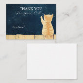 Carte De Correspondance Scène D'Un Merci De Chat (Devant / Derrière)