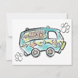 Carte De Correspondance Scooby-Doo Croquis de machine mystère
