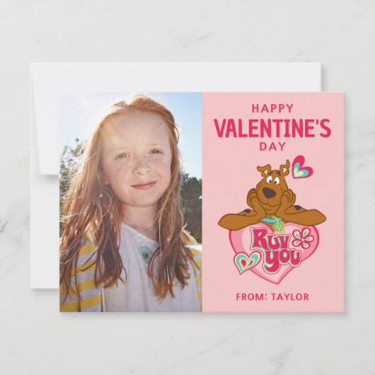 Carte De Correspondance Scooby Doo Ruv You Saint-Valentin (Devant)
