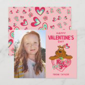 Carte De Correspondance Scooby Doo Ruv You Saint-Valentin (Devant / Derrière)