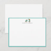 Carte De Correspondance Scooter floral aquarelle (Devant / Derrière)