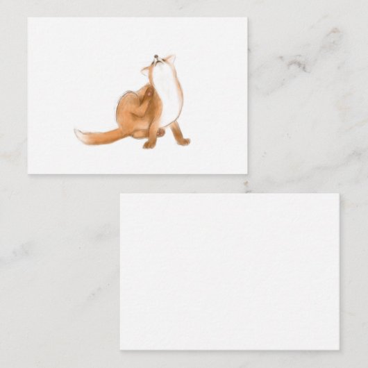 Carte De Correspondance Scratching fox (Devant / Derrière)