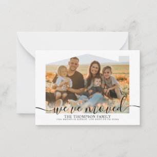 Carte De Correspondance Script BUDGET Nous avons déménagé Photo Nouveau Ac