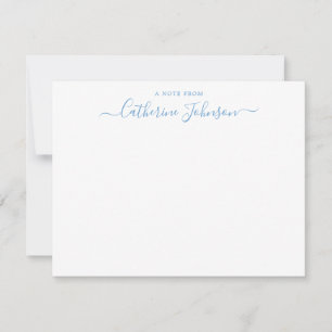 Carte De Correspondance Script Calligraphie Une Note De Bébé Bleu Léger