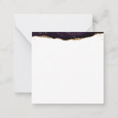 Carte De Correspondance Script d'agate violet élégant Monogramme Parties s (Dos)