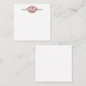 Carte De Correspondance Script de calligraphie des lèvres teintées de vin (Devant / Derrière)