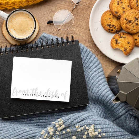 Carte De Correspondance Script de calligraphie Gris Gras Du Bureau de