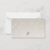 Carte De Correspondance Script de calligraphie personnalisée Monogramme Gl (Dos)