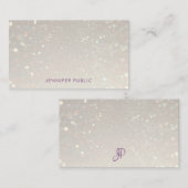 Carte De Correspondance Script de calligraphie personnalisée Monogramme Gl (Devant / Derrière)