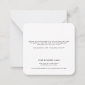 Carte De Correspondance Script de logo d'entreprise Merci d'entreprise (Dos)