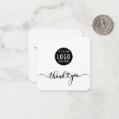 Carte De Correspondance Script de logo d'entreprise Merci d'entreprise (Devant/Arrière en situation)