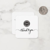 Carte De Correspondance Script de logo simple d'entreprise Merci d'entrepr (Devant/Arrière en situation)