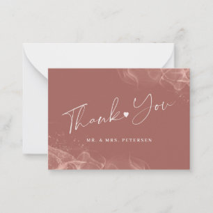 Carte De Correspondance Script de remerciement de mariage à budget terre c