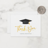 Carte De Correspondance Script de remise des diplômes 2026 Merci (Devant/Arrière en situation)