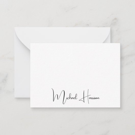 Carte De Correspondance Script de signature moderne Monogramme (Devant)