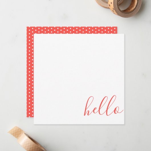 Carte De Correspondance Script Hello (Devant/Arrière en situation)