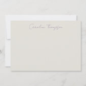 Carte De Correspondance Script manuscrit moderne violet Nom personnalisé (Devant)