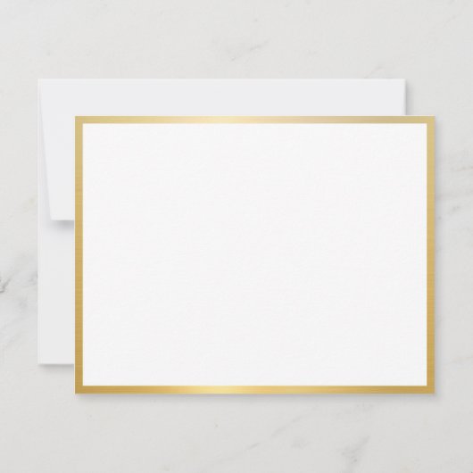 Carte De Correspondance Script manuscrit personnalisé élégant Or (Dos)