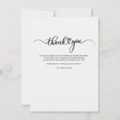 Carte De Correspondance Script mariage de Merci photo (Dos)