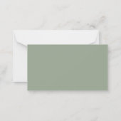 Carte De Correspondance Script Mariage Eucalyptus Greenery RSVP (Dos)