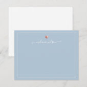 Carte De Correspondance Script moderne Calligraphie Rose Gold Heart (Devant / Derrière)