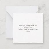 Carte De Correspondance Script MODERNE Mariage de coeur photo Budget Merci (Dos)