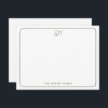 Carte De Correspondance Script Monogramme jolie famille papeterie vert<br><div class="desc">Cette conception comporte une mince bordure double avec espace pour un joli monogramme de script en haut et nom/texte en bas. Cliquez sur le bouton personnaliser si vous souhaitez ajuster les éléments de conception et/ou modifier le texte ! Des variantes de ce design, des couleurs supplémentaires, ainsi que des produits...</div>