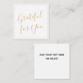 Carte De Correspondance Script reconnaissant pour vous (Devant / Derrière)