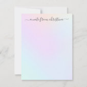 Carte De Correspondance Script stylé féminin moderne holographique féminin (Devant)