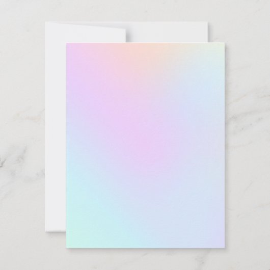 Carte De Correspondance Script stylé féminin moderne holographique féminin (Dos)