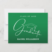 Carte De Correspondance Script universitaire sur Merci vert (Devant)