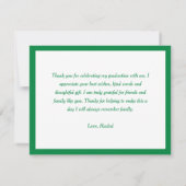 Carte De Correspondance Script universitaire sur Merci vert (Dos)