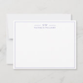 Carte De Correspondance Script with Border monogram (Devant)