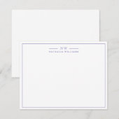 Carte De Correspondance Script with Border monogram (Devant / Derrière)