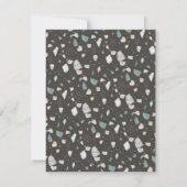 Carte De Correspondance Sea Green Grey Glass Chips Terrazzo Pattern Frame (Dos)