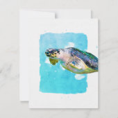 Carte De Correspondance Sea Turtle Note Card for Any Occasion (Devant)