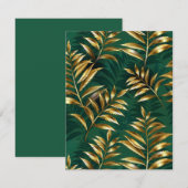 Carte De Correspondance Seamless pattern with golden ferns (Devant / Derrière)