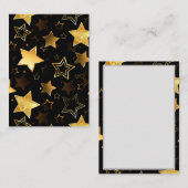 Carte De Correspondance Seamless pattern with Golden Stars (Devant / Derrière)