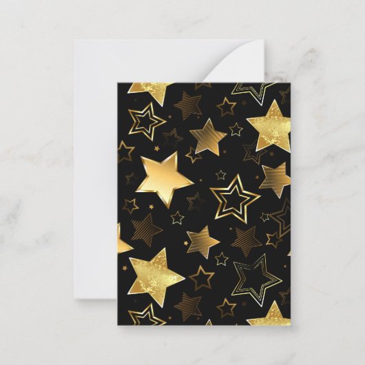 Carte De Correspondance Seamless pattern with Golden Stars (Devant)