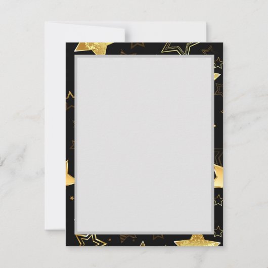 Carte De Correspondance Seamless pattern with Golden Stars (Dos)