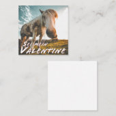 Carte De Correspondance Sei mein Valentin mit schauenden Pferd (Devant / Derrière)