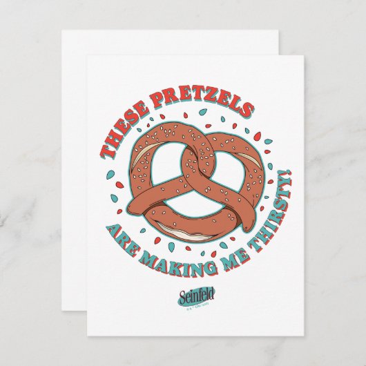 Carte De Correspondance Seinfeld | Ces Pretzels me donnent soif (Devant / Derrière)