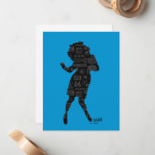 Carte De Correspondance Seinfeld | Elaine Danse Silhouette (Devant/Arrière en situation)