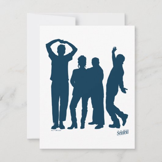 Carte De Correspondance Seinfeld | Graphique de silhouette de groupe (Devant)