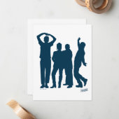 Carte De Correspondance Seinfeld | Graphique de silhouette de groupe (Devant/Arrière en situation)