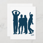 Carte De Correspondance Seinfeld | Graphique de silhouette de groupe (Devant / Derrière)