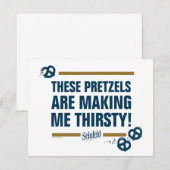 Carte De Correspondance Seinfeld | Graphique de typographie "Ces Pretzels" (Devant / Derrière)
