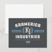 Carte De Correspondance Seinfeld | Kramerica Industries (Devant / Derrière)