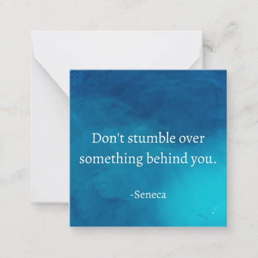 Carte De Correspondance Seneca : Concentrons-nous sur l'avenir, ne tombez  (Devant)